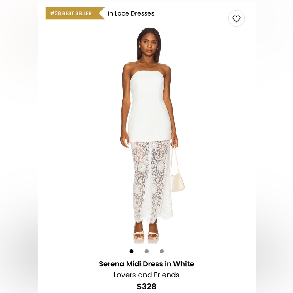 Lovers + Friends Serena Midi Dress in White Size Small